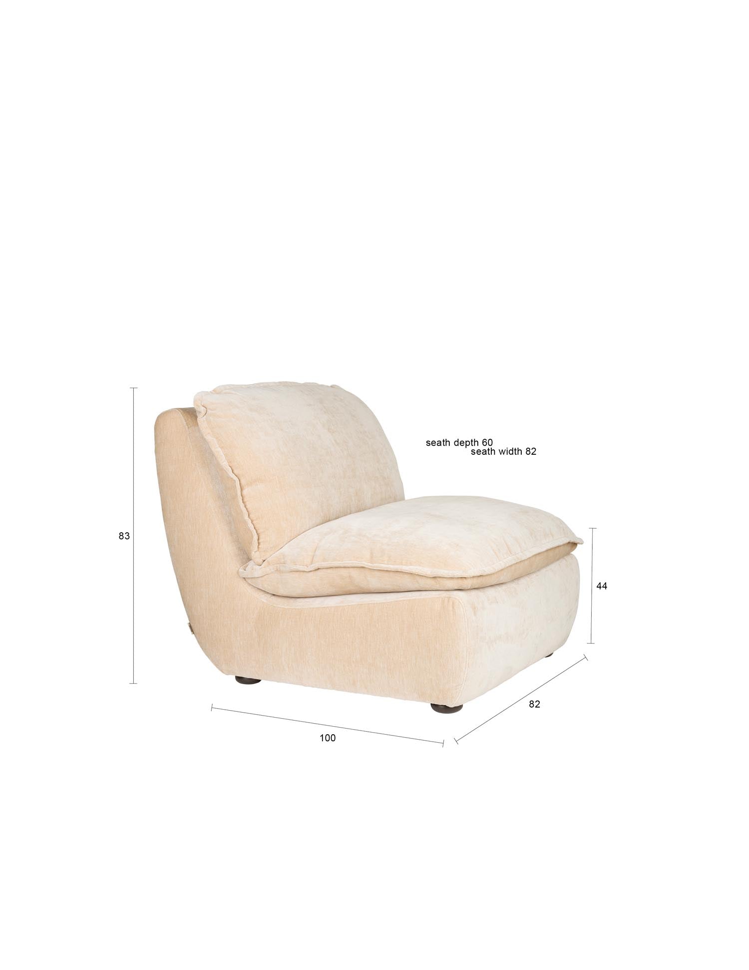 Der Loungesessel Radley von Dutchbone bietet modernen Komfort und elegantes Design für stilvolle Wohnräume.