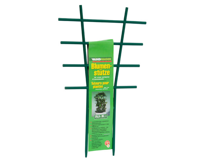 Robuste WINDHAGER Blumenstütze in der Größe 25,5x15 cm, ideal zur Unterstützung von Pflanzen im Garten, aus langlebigem Material gefertigt.