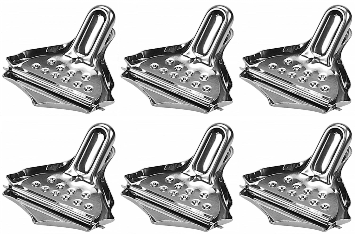 Praktisches 6er Set Zitronenschnitzpressen von Lagotto, ideal zum Auspressen von Zitronen für Getränke und Gerichte, aus robustem Material.