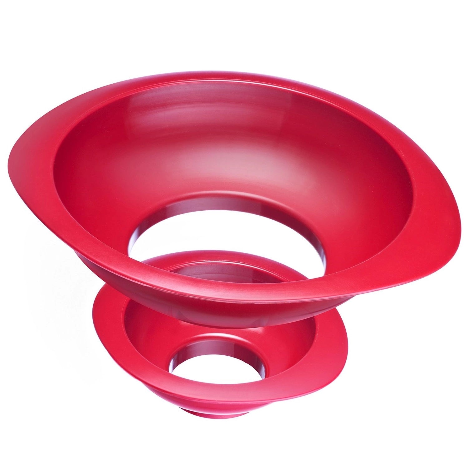 Praktisches 2-teiliges Einmachtrichter-Set von Westmark, ideal zum Abfüllen und Portionieren von Flüssigkeiten und Zutaten in Gläser.