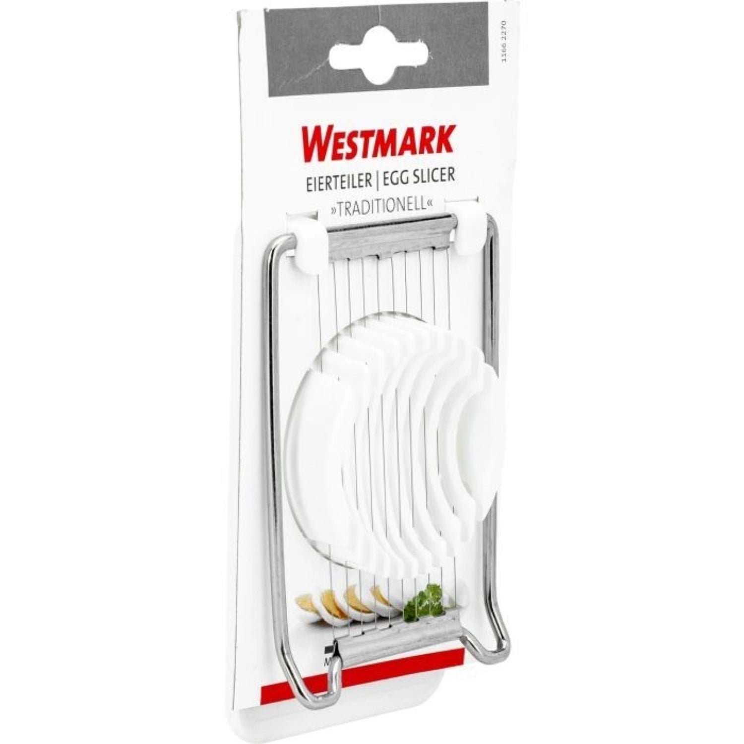 Eierteiler von Westmark, 14x8x3cm, perfekt für gleichmäßige Eierscheiben, ideal für kreative Gerichte und einfache Zubereitung von Snacks.
