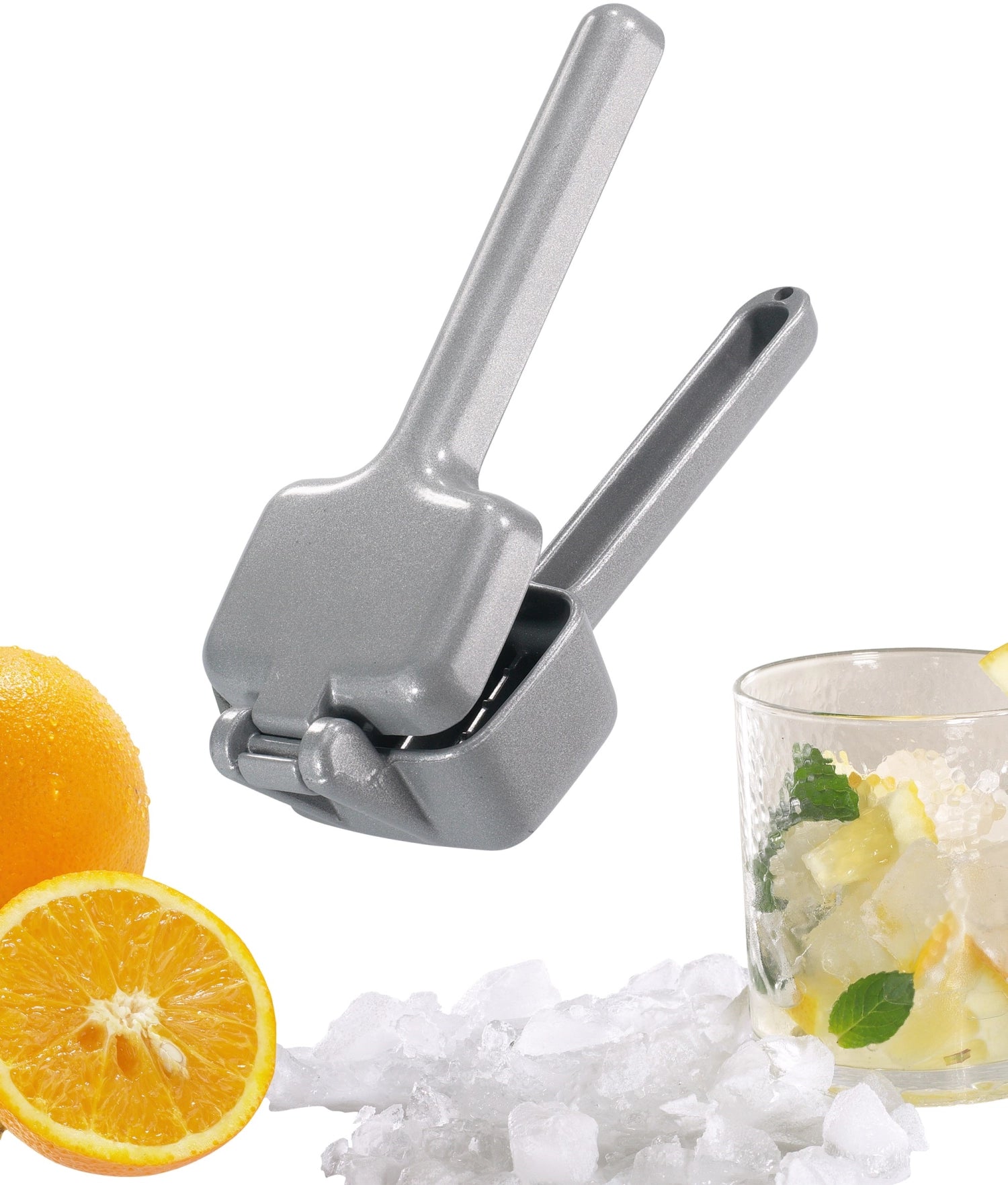 Eiszerkleinerer Cuby von Westmark, kompakt mit 17x7x5cm, ideal für die Zubereitung von Cocktails und erfrischenden Getränken.