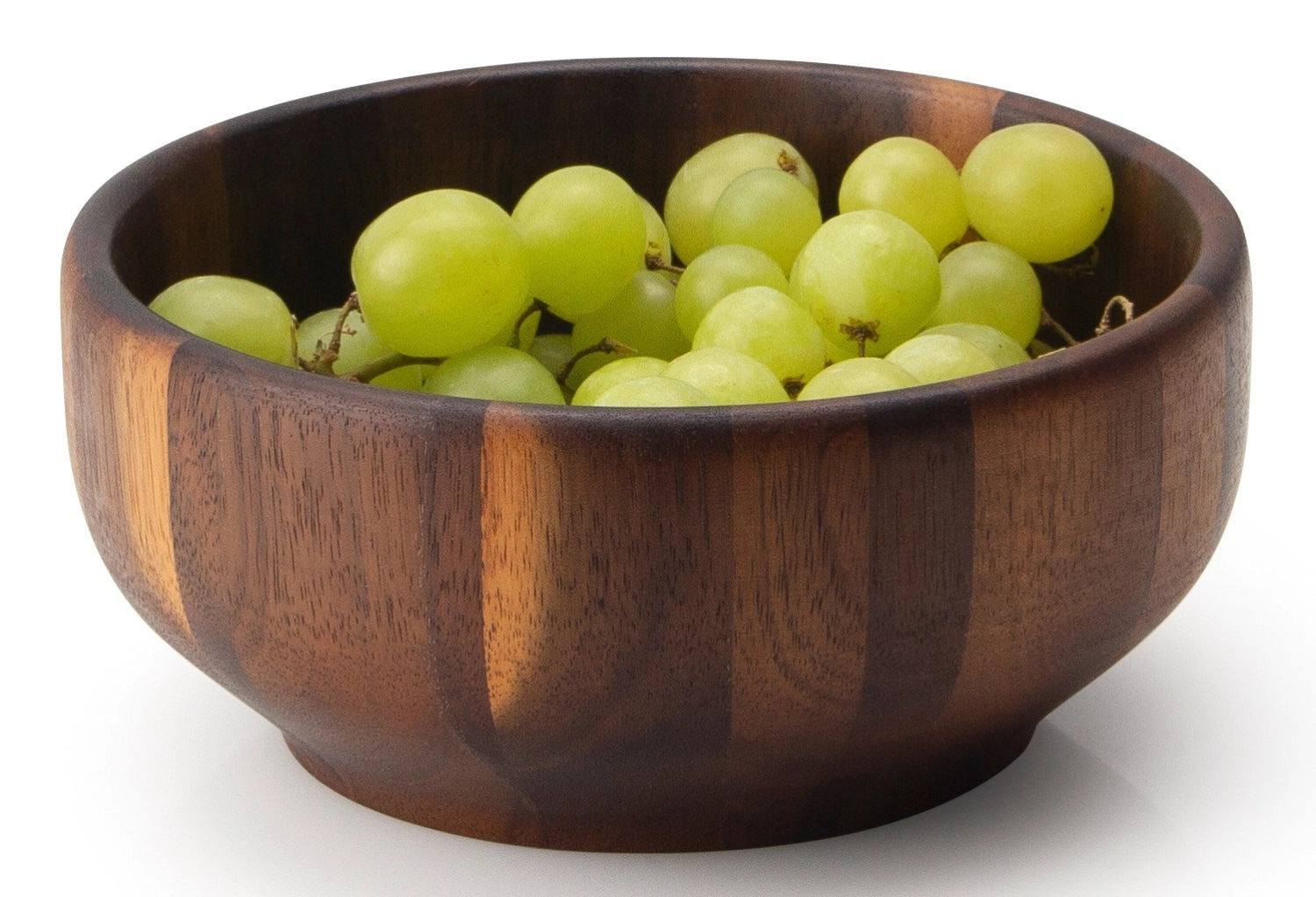 Stilvolle 16 cm Schüssel aus hochwertigem Akazienholz von Continenta, ideal für die Präsentation von Speisen, mit natürlicher Holzmaserung.