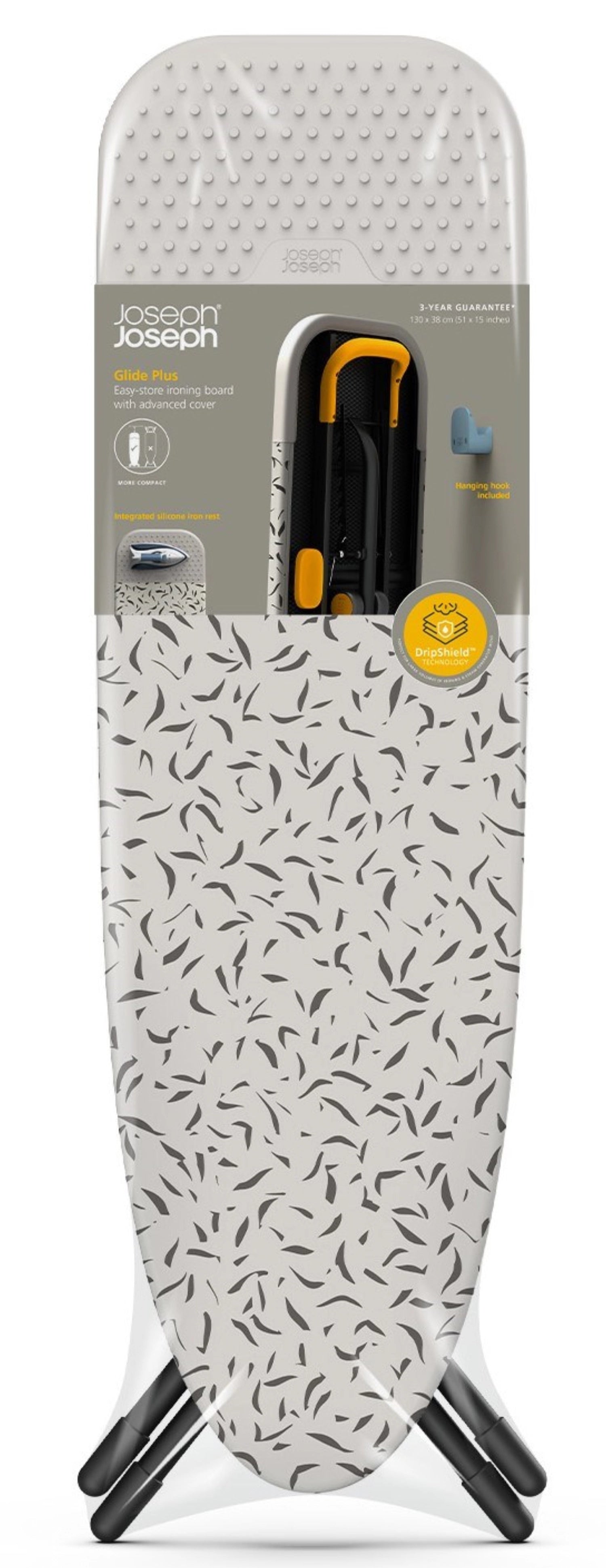 Praktisches und stilvolles Bügelbrett Glide Plus in Ecru von Joseph Joseph, perfekt für effizientes Bügeln und platzsparende Aufbewahrung.