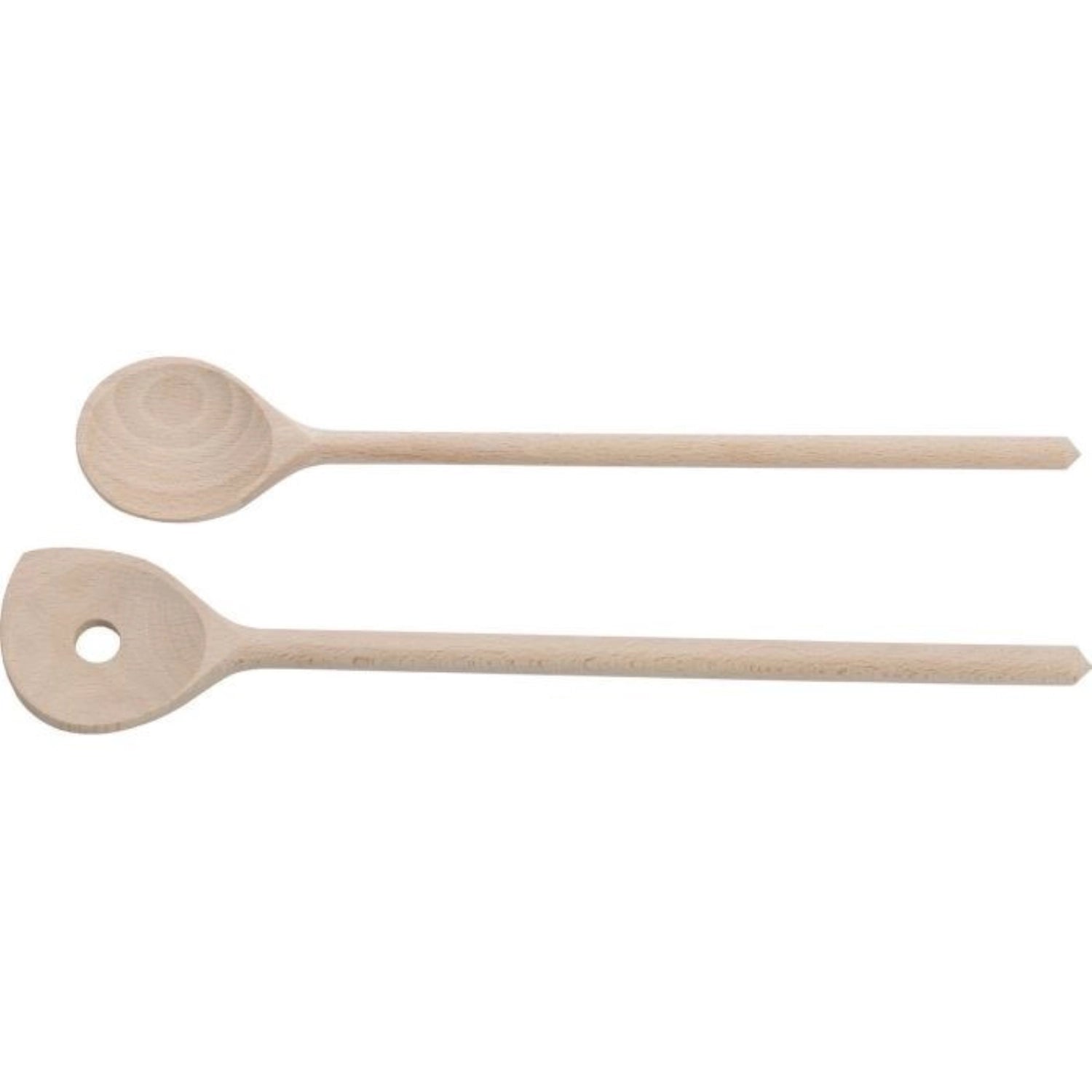 Set aus zwei eleganten Rührlöffeln aus natürlichem Holz von Westmark, ideal für alle Koch- und Backbedürfnisse. Robust und nachhaltig.