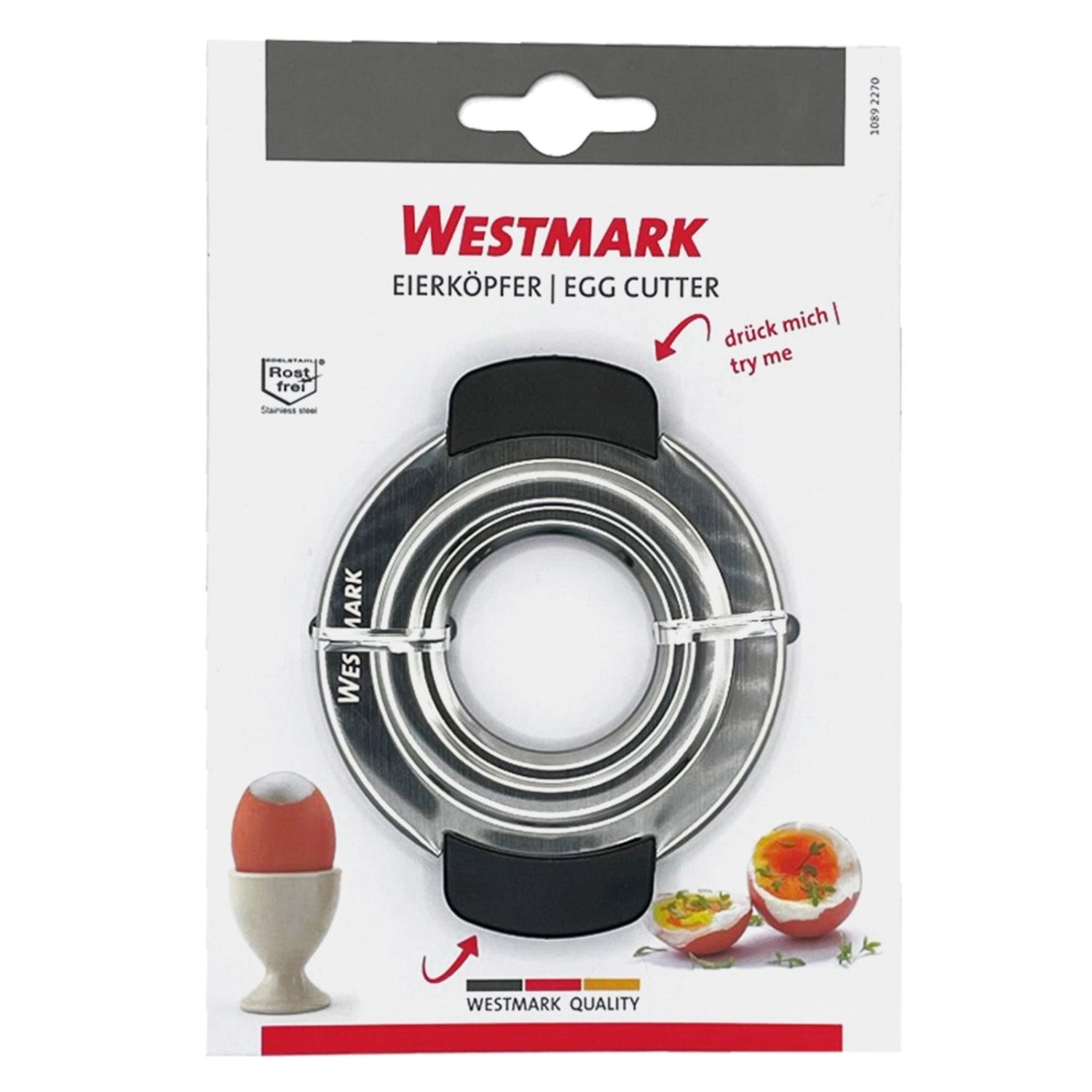 Praktischer Eierköpfer von Westmark, 9x8x1cm, für müheloses Abtrennen von Eierschalen – ein Must-Have für jedes Frühstück und Brunch.