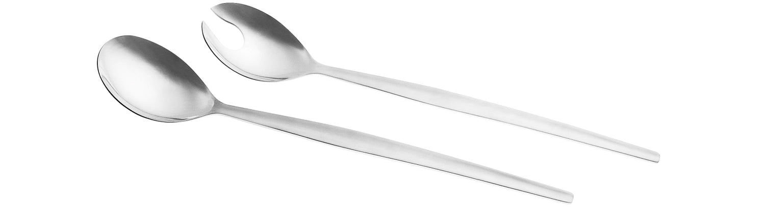 Elegantes 2-teiliges Salatbesteck Set von Lagotto, 26 cm lang, ideal für das Servieren von frischen Salaten und Gemüse.