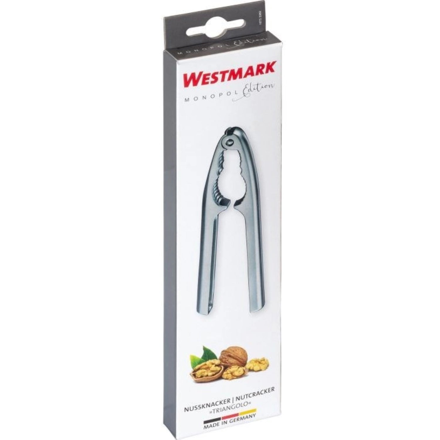 Eleganter Nussknacker Triangolo von Westmark, edelmattiert, 17.5x4x1.2cm, ideal für stilvolles Nüsseknacken mit Leichtigkeit.