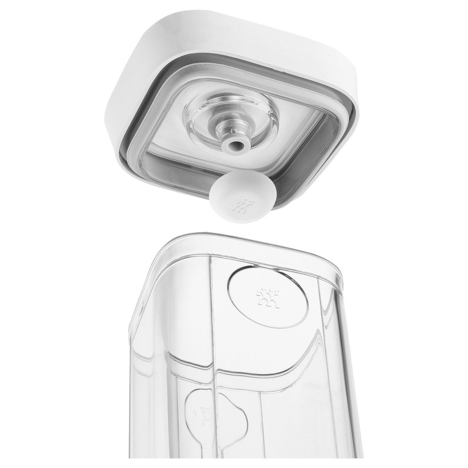 Weißes 6-teiliges Cube Diffusorenset von Zwilling, perfekt für die Vakuumierung und Frischhaltung von Lebensmitteln in der Küche.