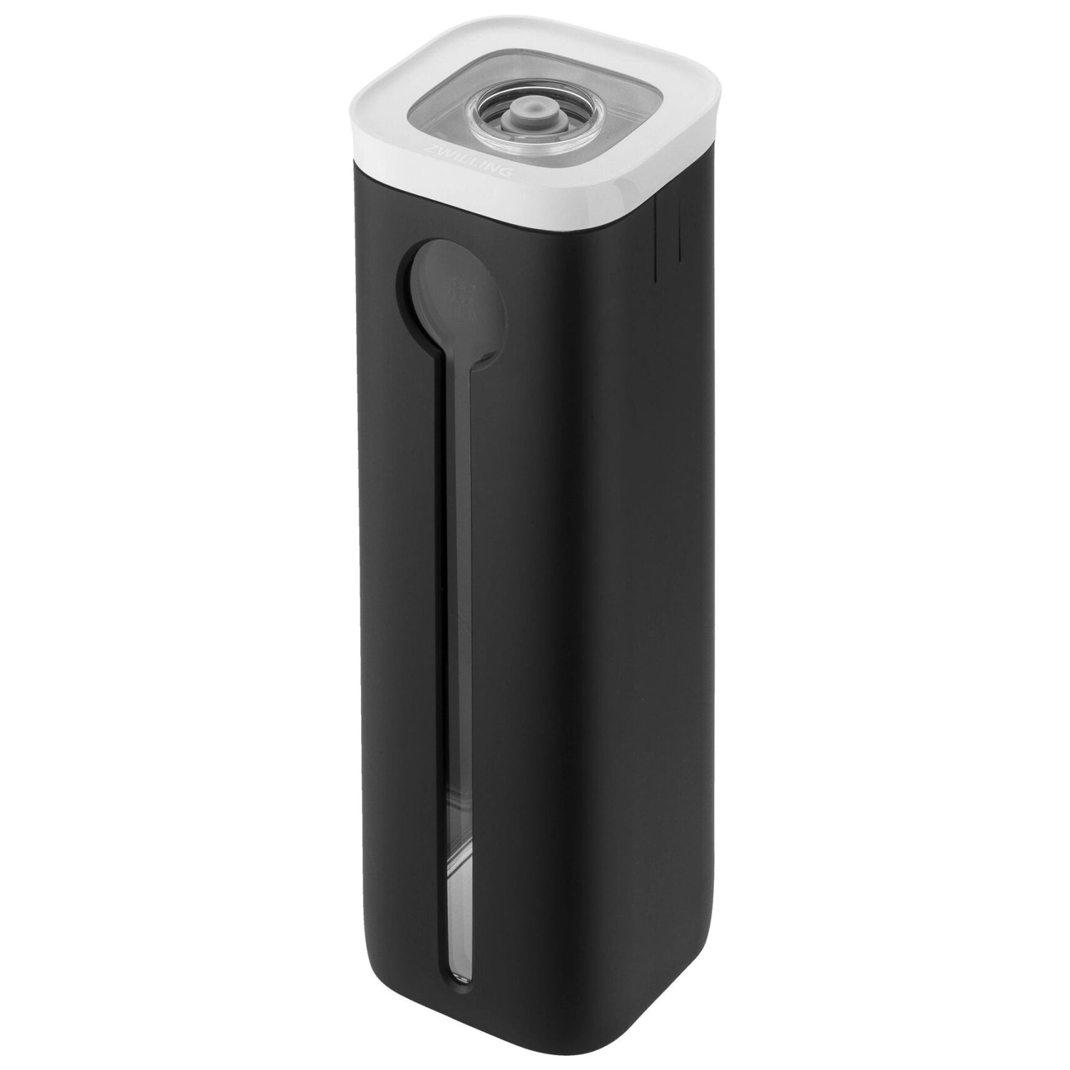 Schwarze Cube Cover 4S Vakuumbox von Zwilling – stilvolle Lösung zur Aufbewahrung von Lebensmitteln, die Frische und Geschmack bewahrt.
