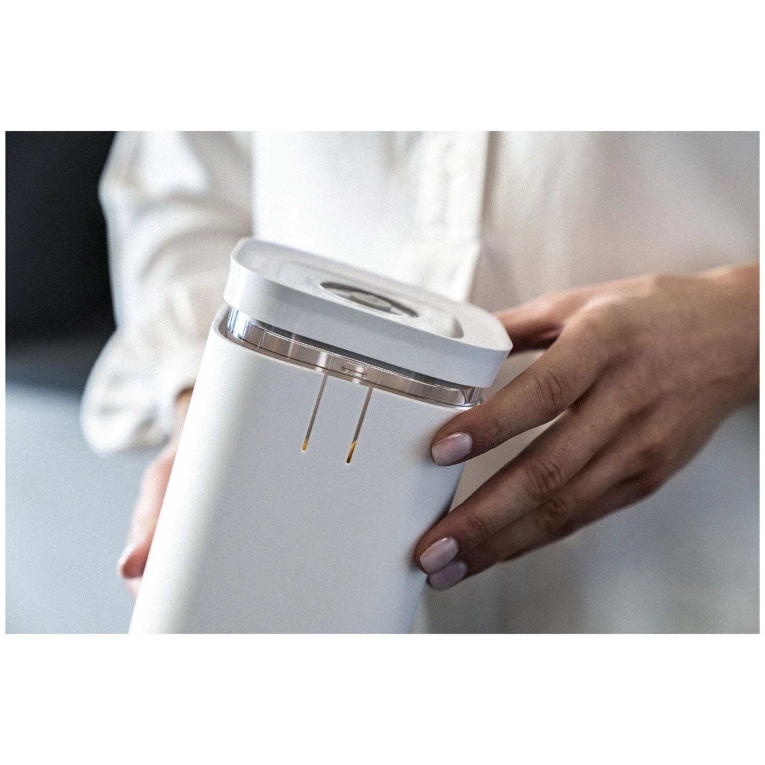 Cube Cover S in Salbei von Zwilling – elegante Vakuumbox für platzsparende Aufbewahrung, ideal für frische Lebensmittel und Ordnung im Haushalt.