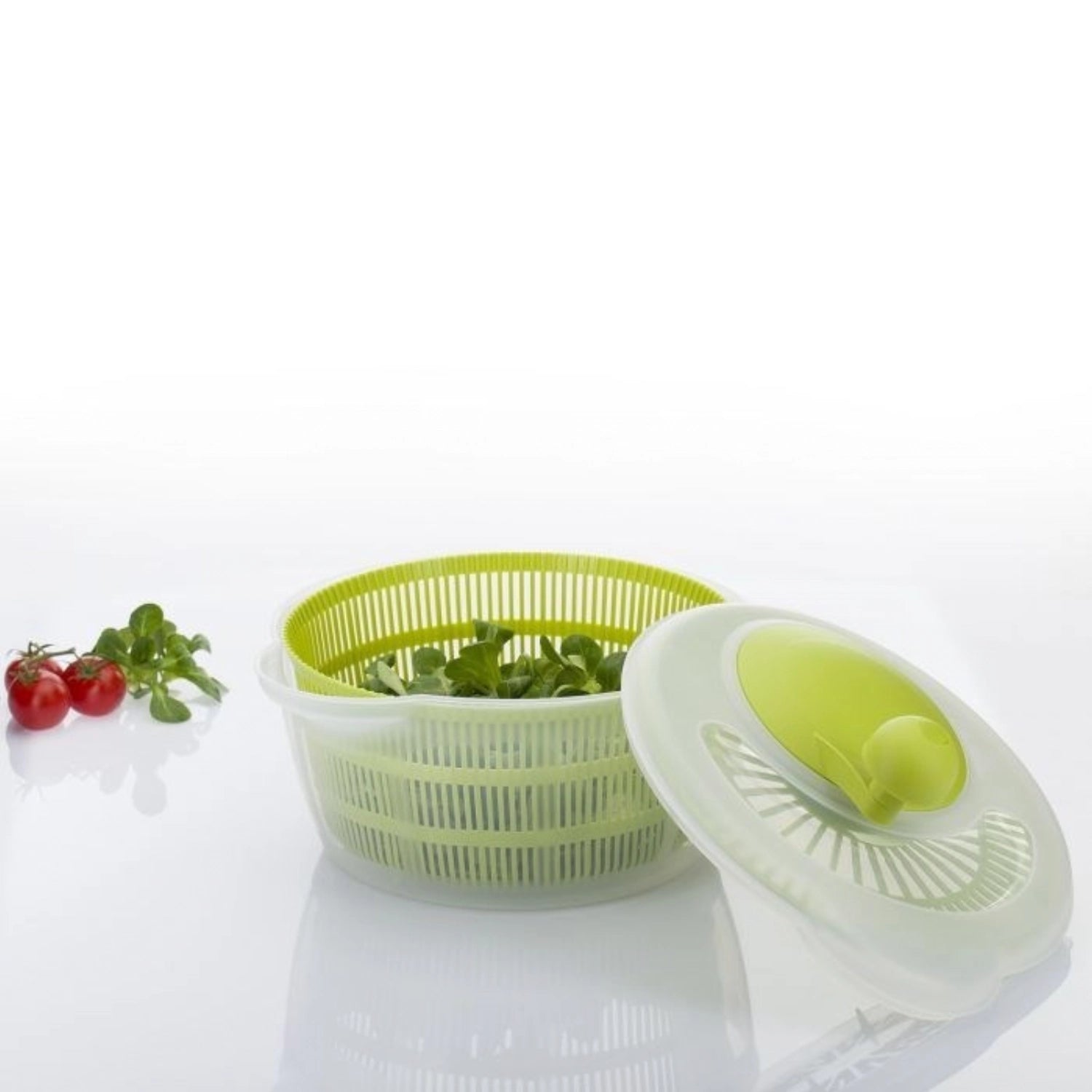 Salatschleuder Fortuna in apfelgrün, 30x26x20 cm, 5 l, ideal zum schnellen Trocknen von Salat und Gemüse, praktisches Küchengerät von Westmark.