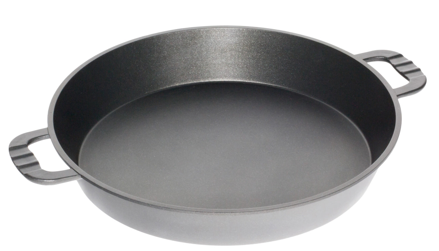 Grossraumpfanne D50cm, H8cm ohne Steg in Silber präsentiert im Onlineshop von KAQTU Design AG. Pfanne/Topf ist von AMT