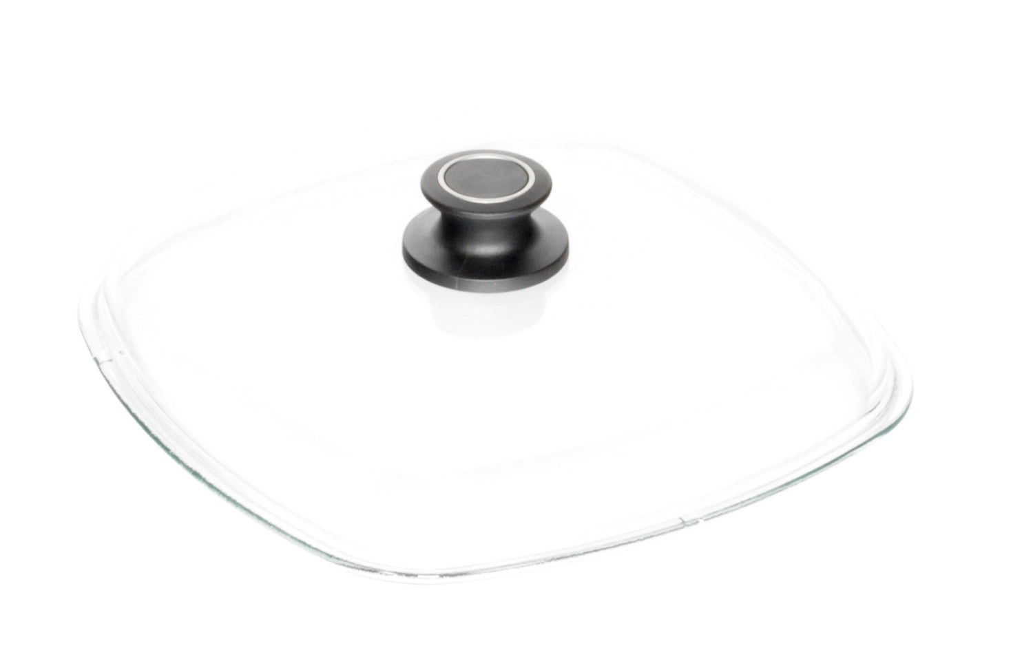 Glasdeckel eckig 28x28cm in Transparent präsentiert im Onlineshop von KAQTU Design AG. Pfannendeckel ist von AMT