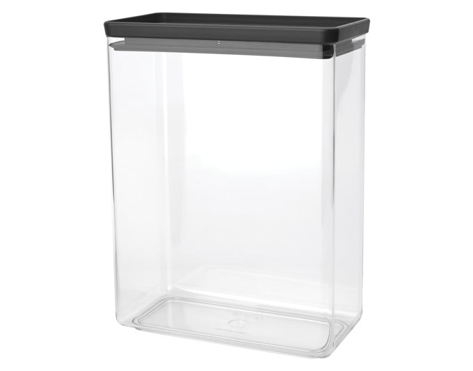 Die BRABANTIA Vorratsdose Tasty+ in dunklem Grau (5.4 l) vereint elegantes Design mit Funktionalität, perfekt für die Aufbewahrung von Lebensmitteln.