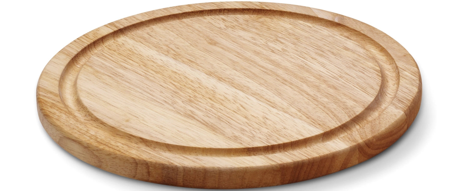 Gummibaum Steakteller m. Saftrille geölt, 30 x 1,8cm in Braun präsentiert im Onlineshop von KAQTU Design AG. Teller ist von AYA&IDA