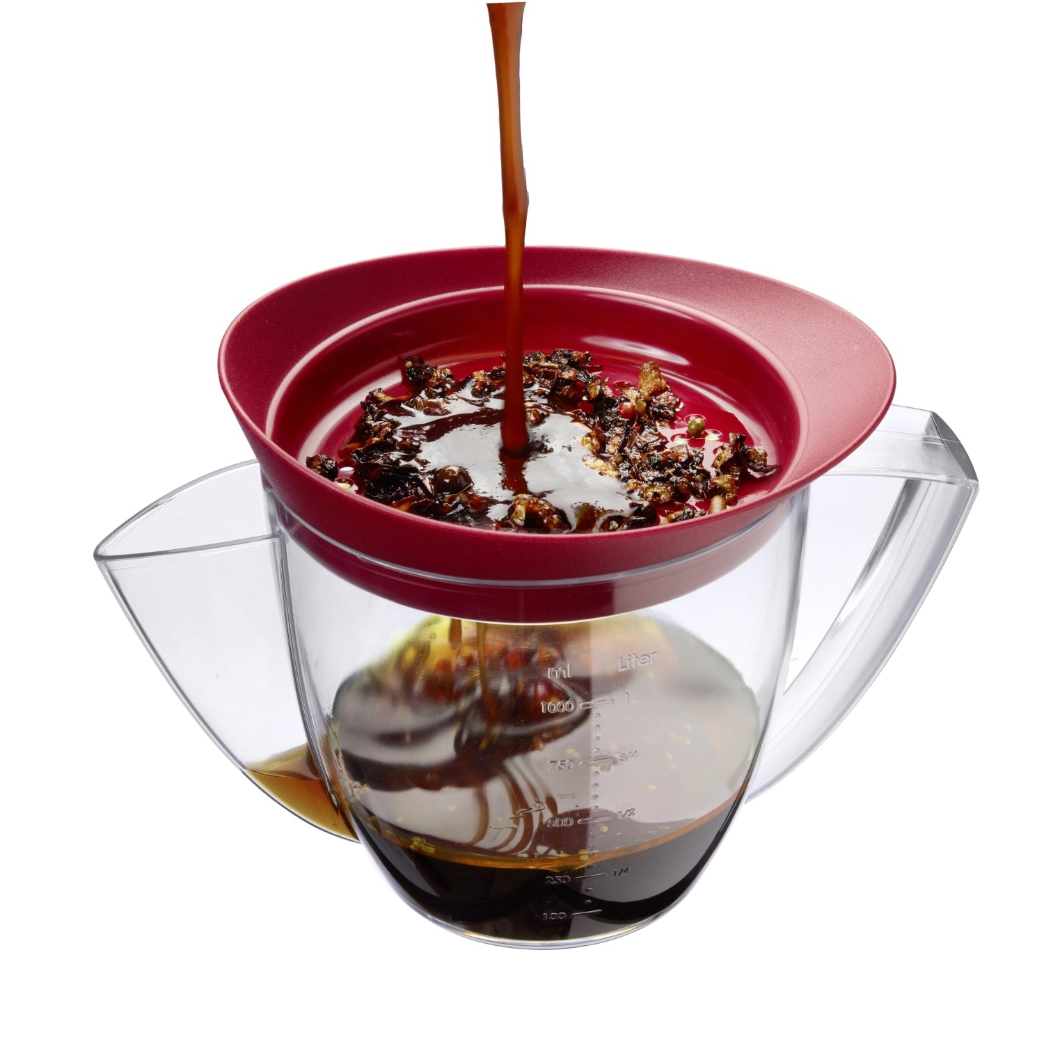 Fett-Trenn-Kanne mit Sieb von Westmark, 22.5x14x15.5cm, ideal zum Trennen von Fett und Flüssigkeiten in der Küche, praktisch und funktional.