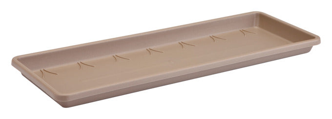 Eleganter Untersetzer in taupe von ELHO, 50x16 cm, perfekt für Blumentöpfe und zur stilvollen Präsentation Ihrer Pflanzen.