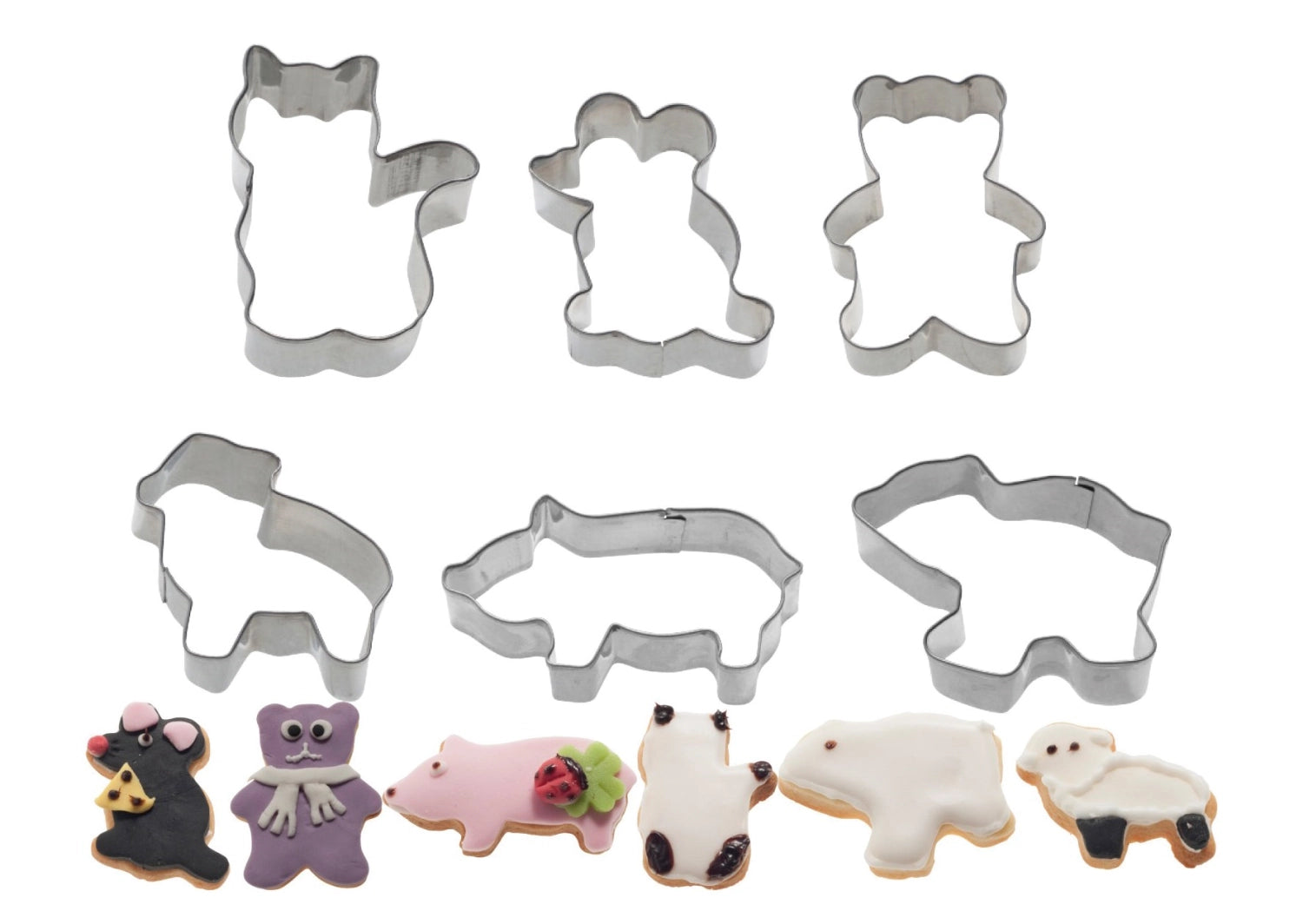 6-teiliges Ausstechformen-Set "Animals" von Westmark, ideal zum Ausstechen von Plätzchen in Tierformen für kreative Backprojekte.