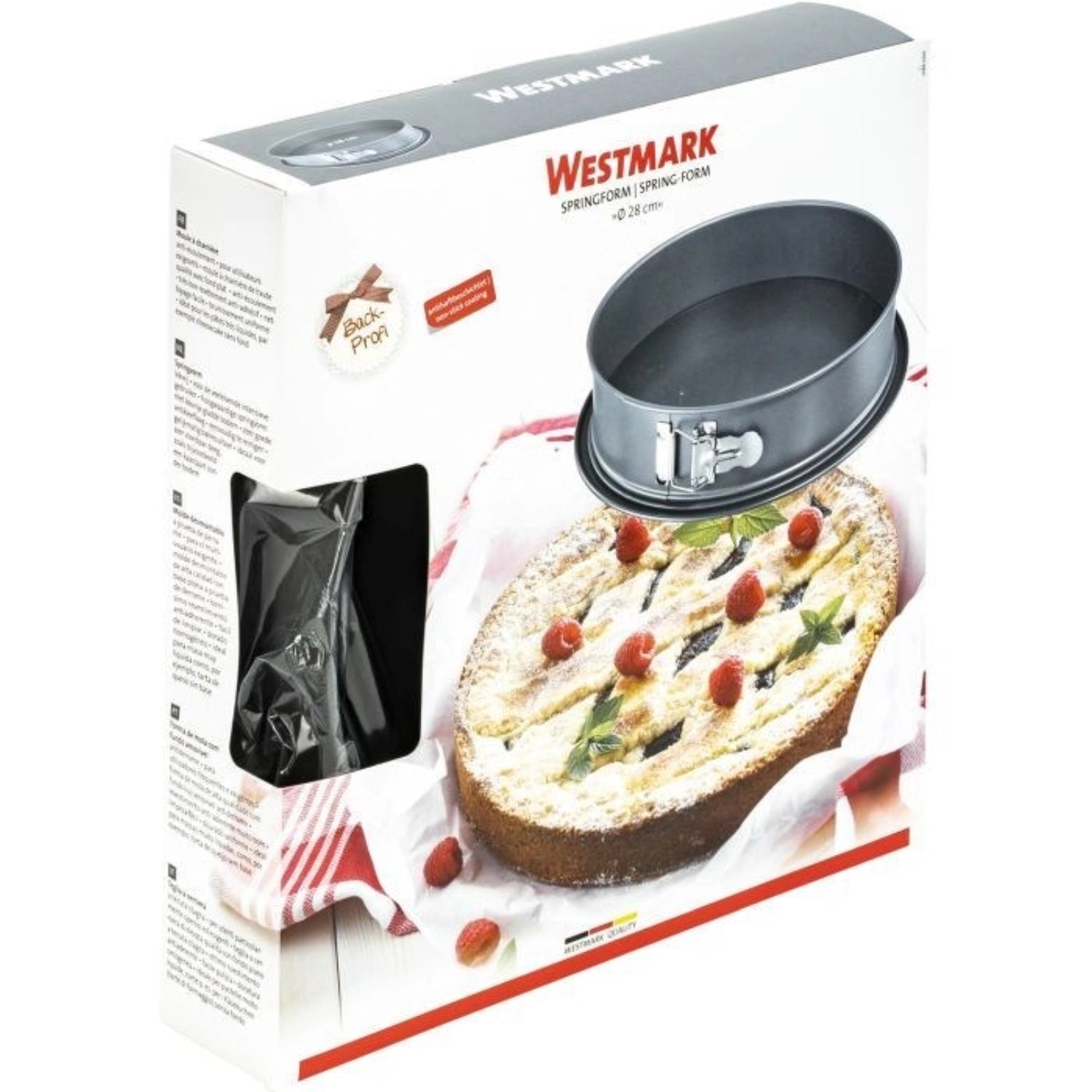 Die Westmark Backprofi Springform D28cm bietet eine hochwertige Antihaftbeschichtung und einen robusten Boden für müheloses Backen und einfache Reinigung.