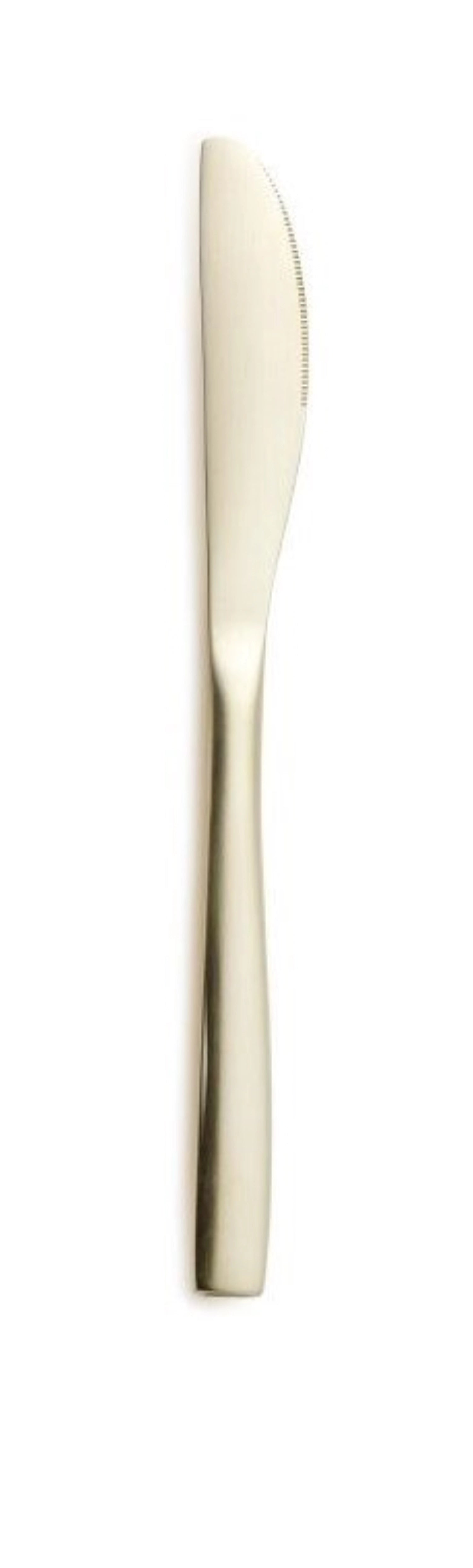 Elegantes Dessertmesser Barcelona aus langlebigem 18/0 Edelstahl mit ansprechendem, mattem Champagne-Finish – ideal für besondere Anlässe.