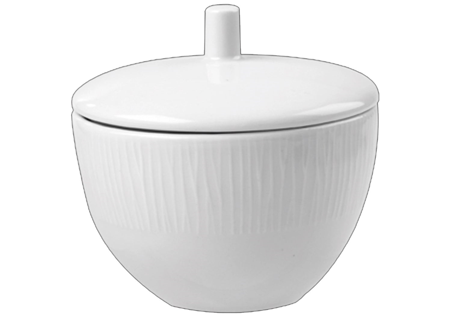 Stilvolle Zuckerschale aus der Bamboo White Kollektion von Churchill, 22.7 cl, ideal für Zucker und Süßigkeiten, ohne Deckel.