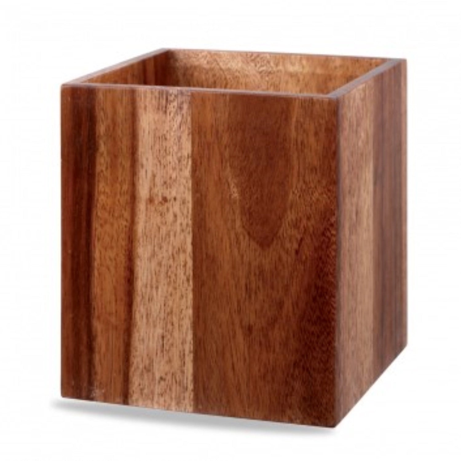 Moderner Aufbewürfel aus hochwertigem Akazienholz, 18x18x20cm, ideal für dekorative Aufbewahrung und stilvolle Präsentation in jedem Raum.