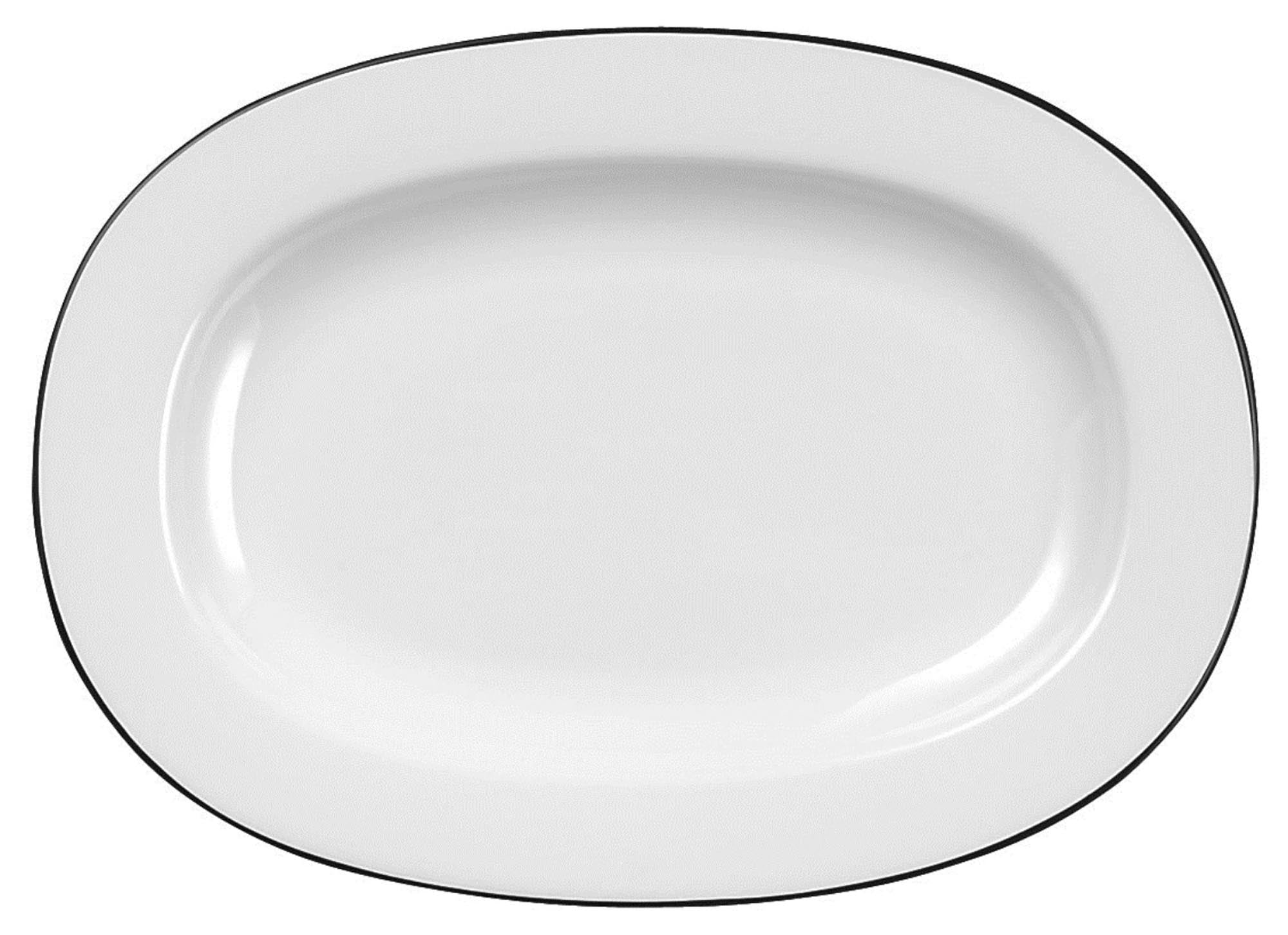 Elegante ovale Alchemy Mono Platte von Churchill, 20,3 cm, mit Rand, perfekt für stilvolle Servierungen und besondere Anlässe.