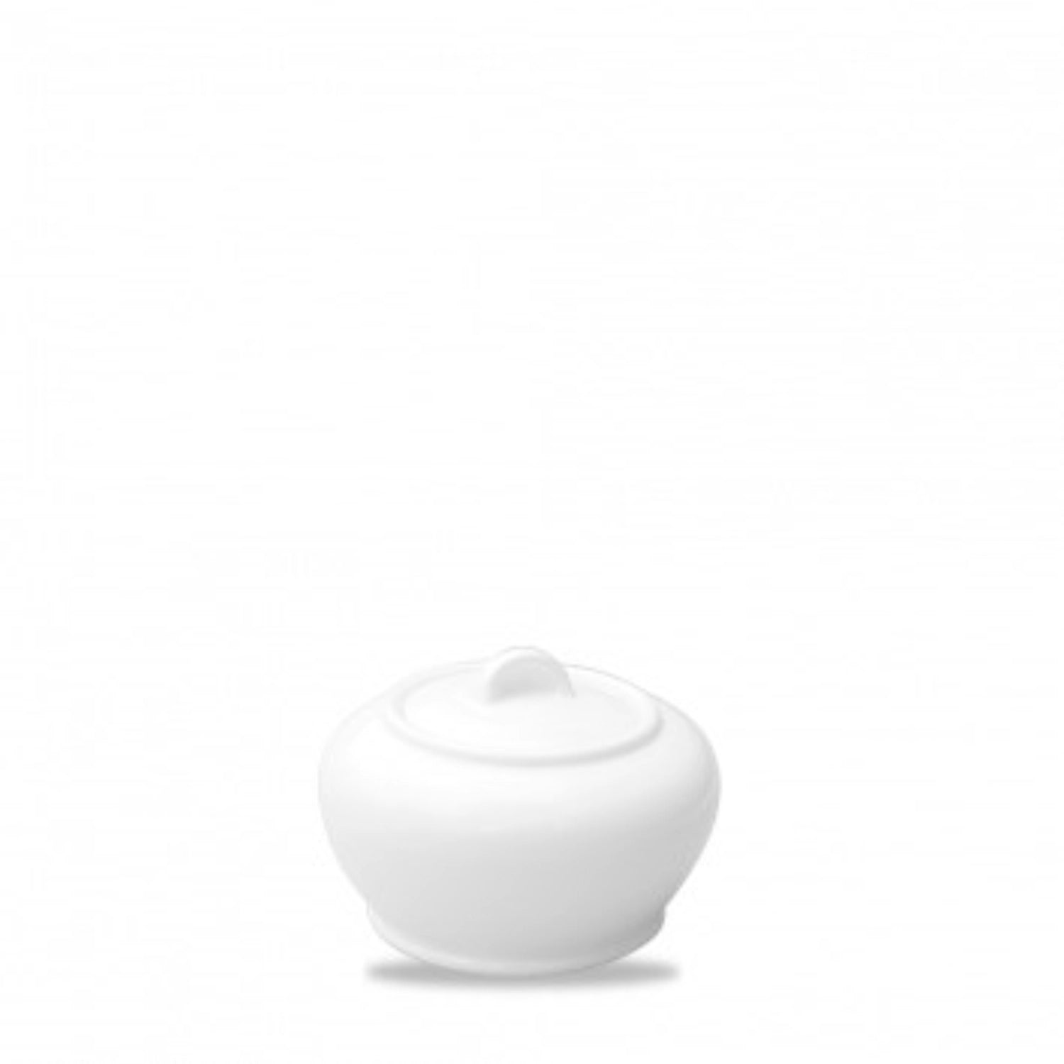 Elegante Alchemy Zuckerdose in Weiß, geschlossen, H7.5cm, D10.5cm, 22cl, ideal für stilvolle Tischdekoration und Aufbewahrung von Zucker.