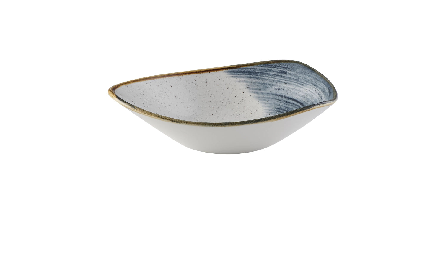 Eleganter, tiefblauer Triangel Teller aus der Stonecast Accents Serie von Churchill, 23.5 cm, perfekt für kreative Anrichte und besondere Anlässe.