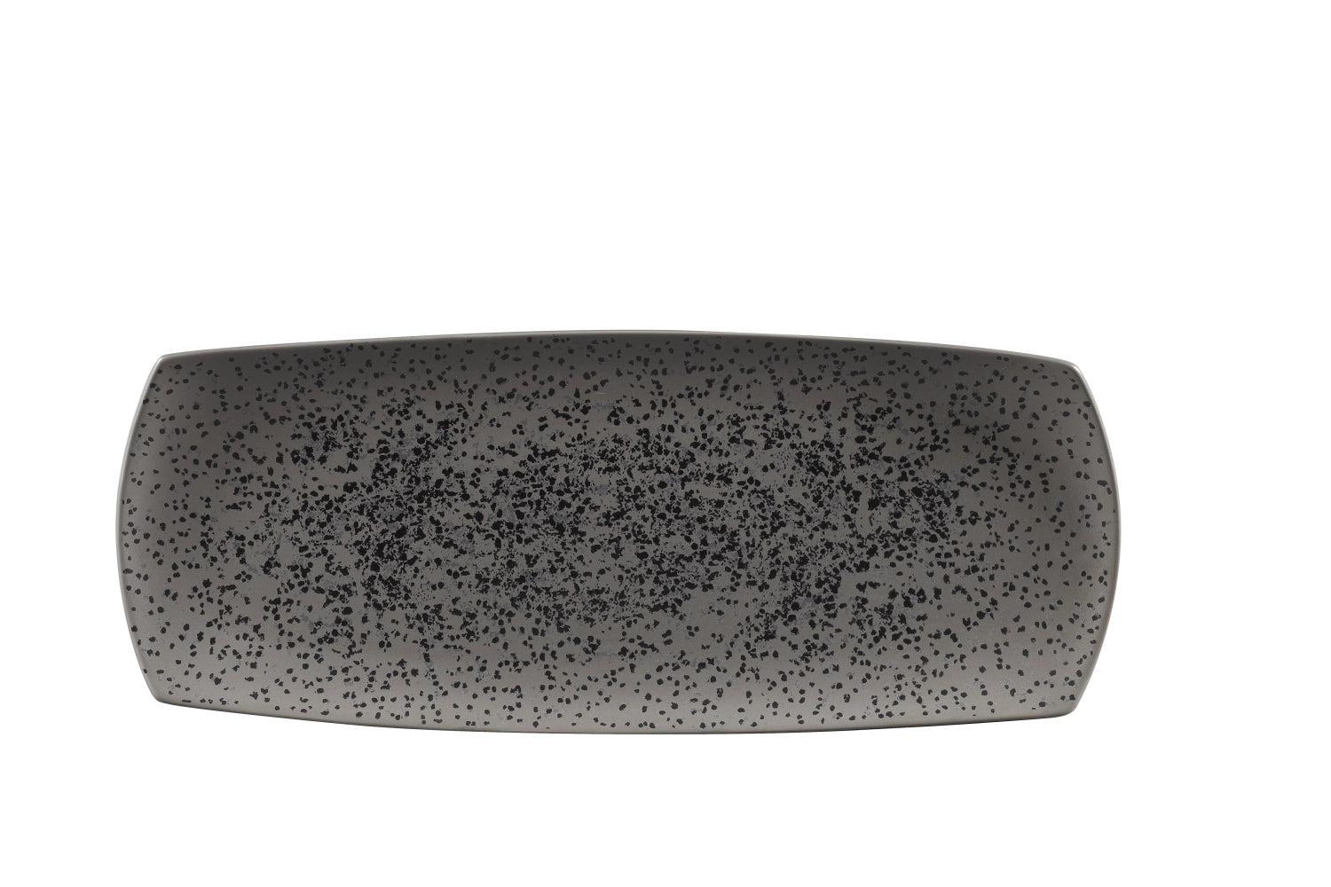 Menu Shades Caldera Flint Grey Platte rechteckig 35.5x14.2cm in Silber präsentiert im Onlineshop von KAQTU Design AG. Schale ist von Churchill