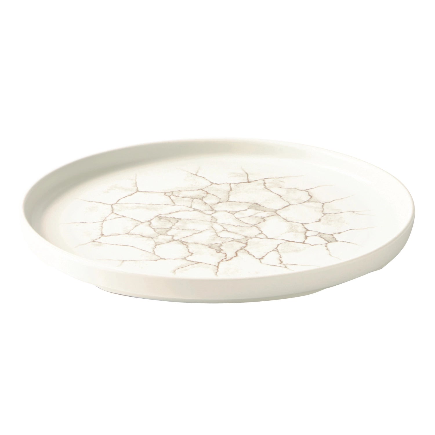 Stilvoller Kintsugi Agate Grey Walled Teller von Churchill, 26 cm, mit ansprechendem grauen Farbton und kunstvollem Design.