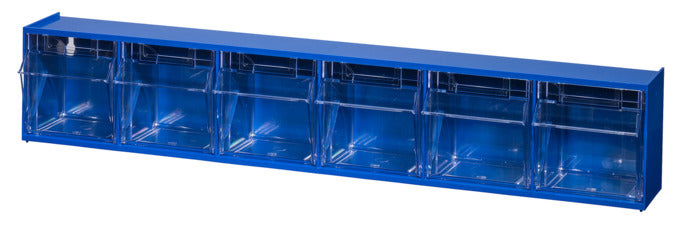 ALLIT Klappschütte Vario Plus Pro Flip 6 in Blau, praktische Haushaltshilfe für müheloses Aufräumen und Transport von Gegenständen.