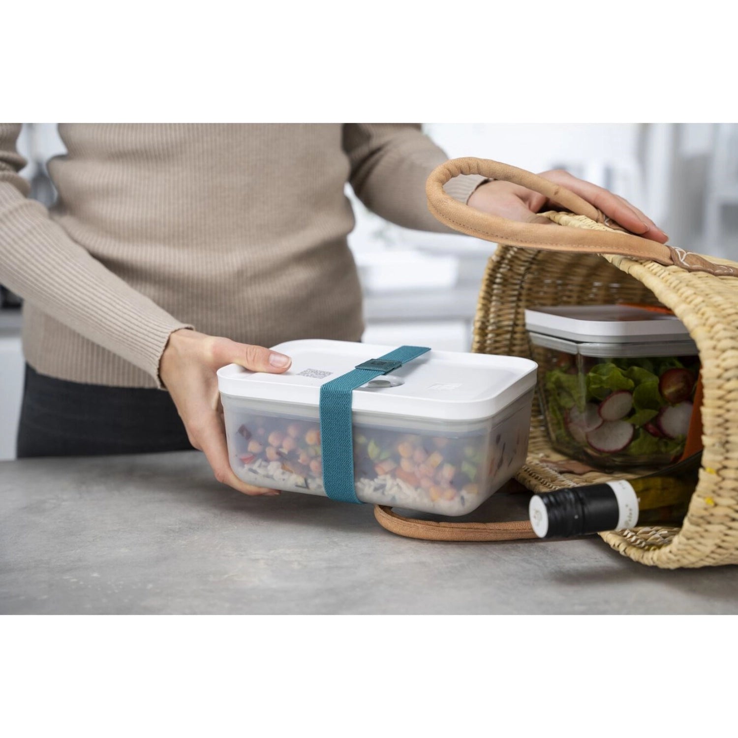 Vakuum-Zubehörset mit 3 Gummibändern von Zwilling Kitchen, ideal zur sicheren Versiegelung und Frischhaltung von Lebensmitteln.