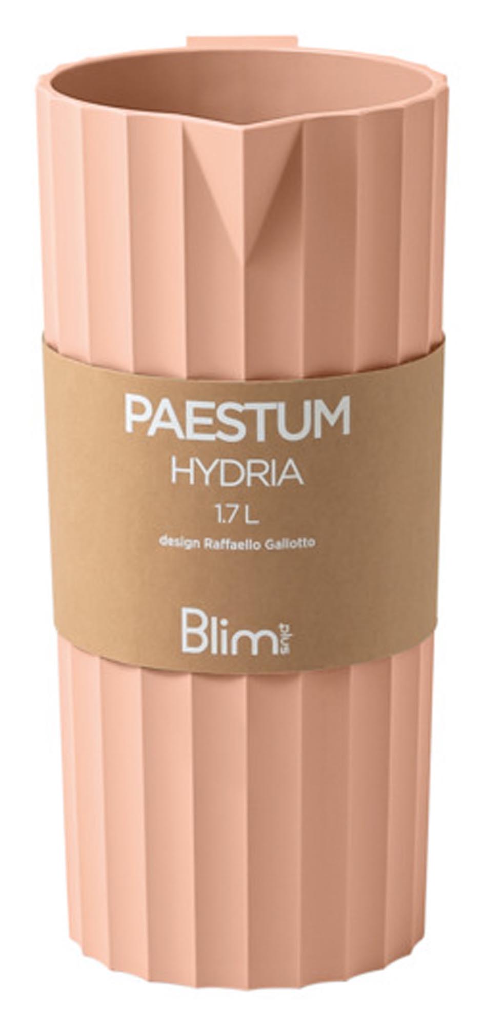 Genießen Sie die stilvolle BLIM PLUS Karaffe Hydria in pink sand (1.7 l) – perfekt für jede Gelegenheit, aus hochwertigem, bleifreiem Glas.