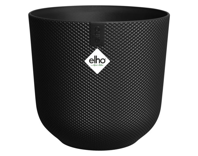 Elegantes ELHO Pflanzengefäss Jazz in rundem Design, ø 16 cm, living schwarz – ideal für moderne Innenräume und Pflanzenliebhaber.