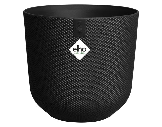 Elegantes ELHO Pflanzengefäss Jazz in rundem Design, ø 23 cm, living schwarz – ideal für Ihre Pflanzen und ein modernes Wohnambiente.