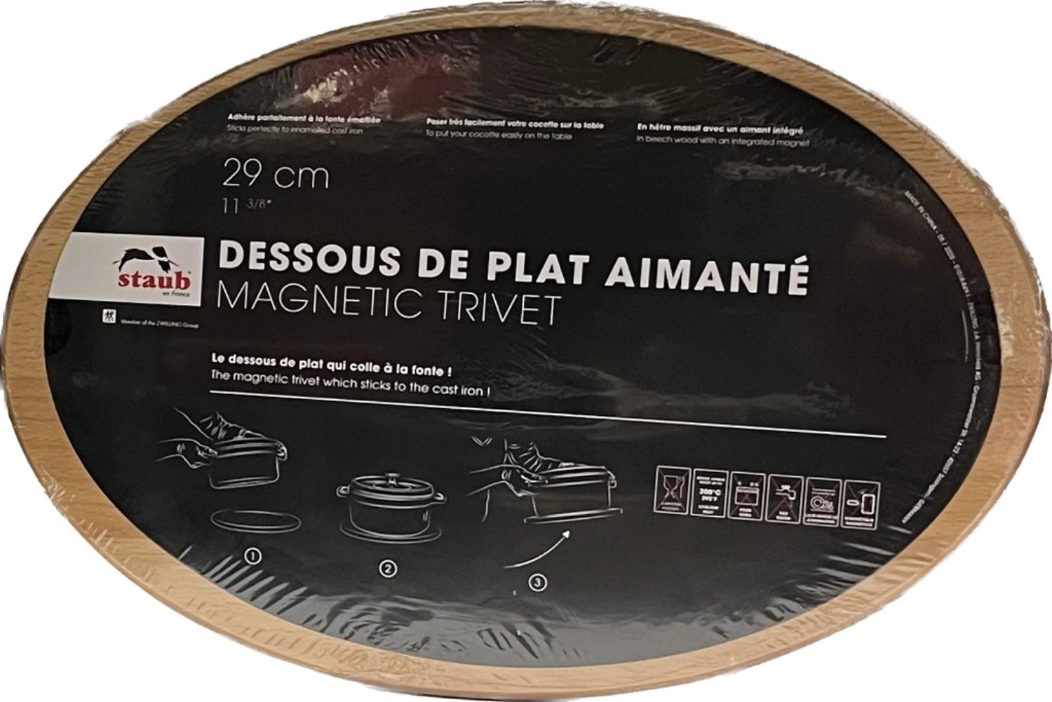 Eleganter magnetischer Untersetzer von Staub, ideal zum Schutz von Tischen und Arbeitsflächen vor hohen Temperaturen und Beschädigungen.