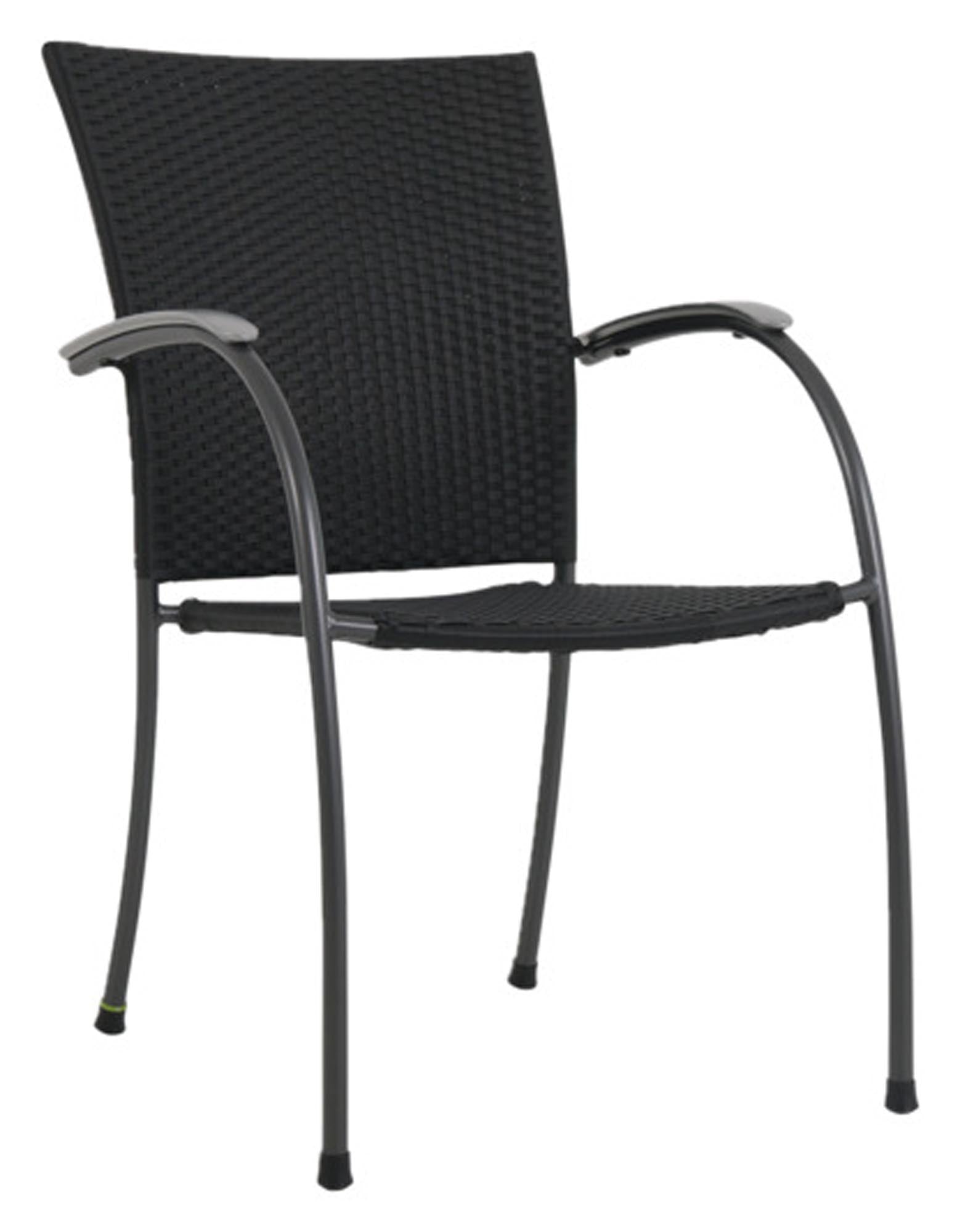 Entdecken Sie den eleganten MWH Sessel Salernos in Schwarz-Grau. Wetterfest, ergonomisch und stilvoll – ideal für Ihren Garten! Jetzt kaufen!