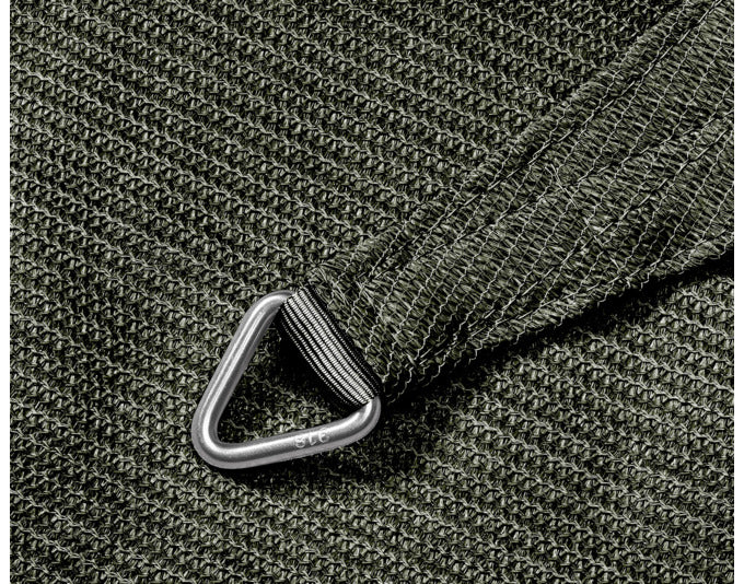 Stilvolles PLATINUM SUN & SHADE Sonnensegel Triangle in Oliv, 500x500x710 cm – perfekter UV-Schutz und luftige Atmosphäre für Ihren Garten.