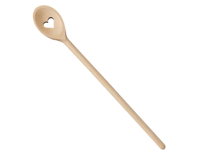 ZASSENHAUS Kochlöffel Heart aus naturbelassener Buche, 35 cm lang, ideal zum Rühren und Servieren in der Küche.