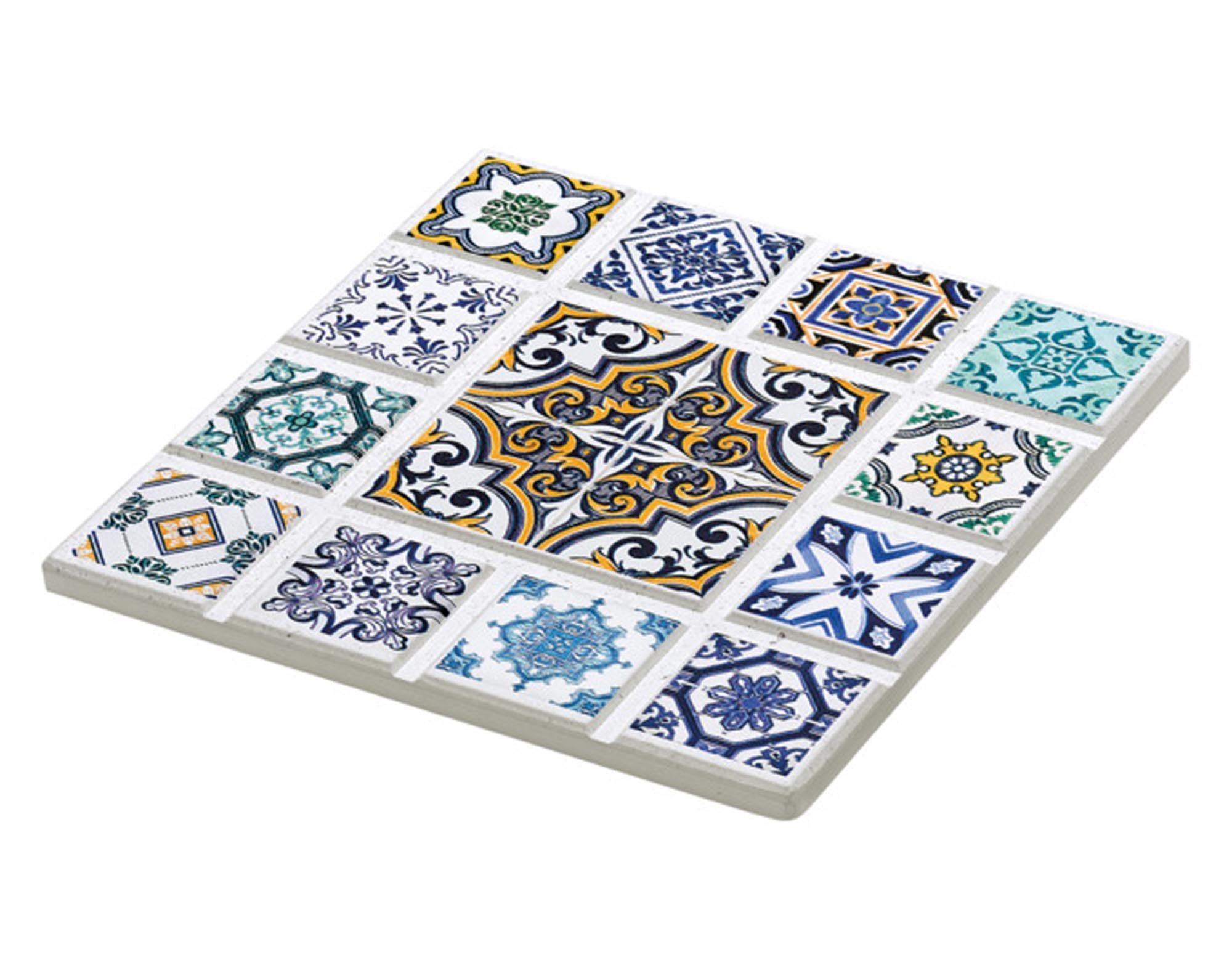 Eleganter ZASSENHAUS Untersetzer Agadir aus Keramik und Kork, 16x16x1 cm, ideal zum Schutz Ihrer Oberflächen vor heißen Töpfen und Pfannen.