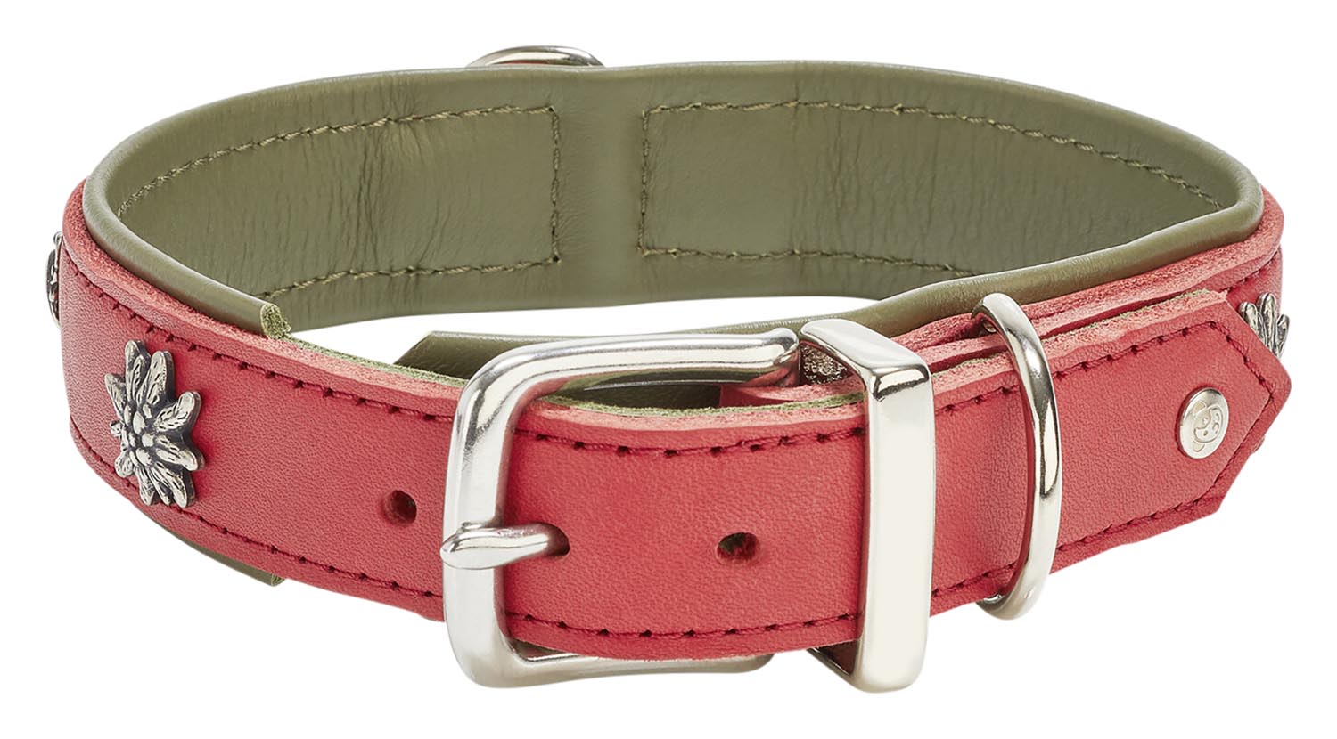 Entdecken Sie das LABONI Halsband Edelweiss rot-grün S für kleine Hunde. Hochwertiges Design, optimaler Tragekomfort und wasserabweisend.