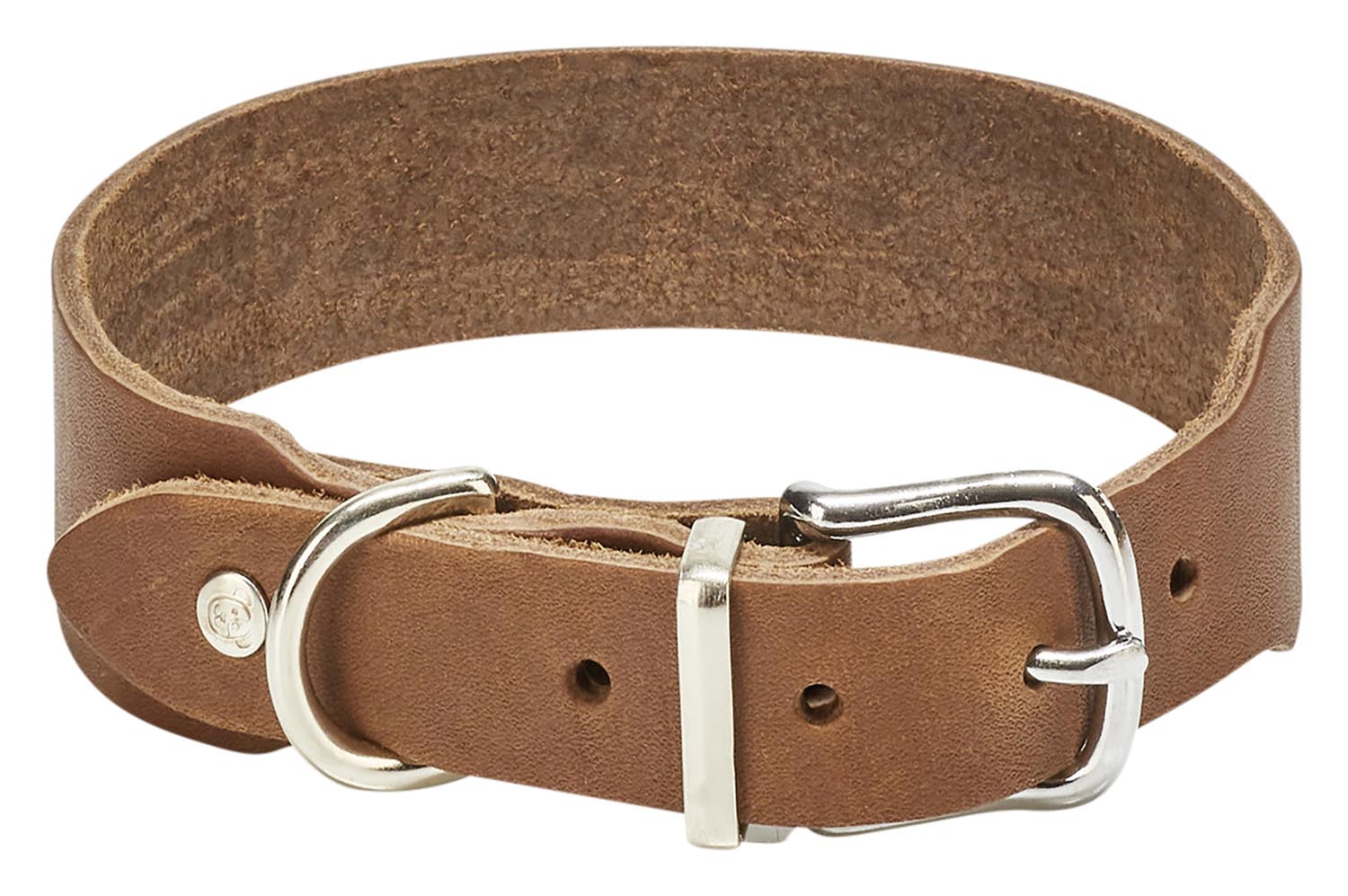 Entdecken Sie das LABONI Halsband Giro Mokka L: elegantes, handgefertigtes Leder, robust, verstellbar und komfortabel für stilvolle Hunde.
