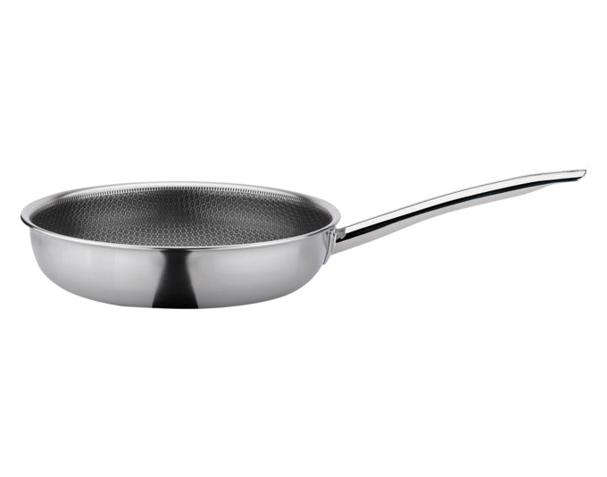 Hochwertige SPRING Bratpfanne XL Vulcano Cut Resist Pure mit einem Durchmesser von 24 cm, ideal für vielseitiges Kochen und Braten.