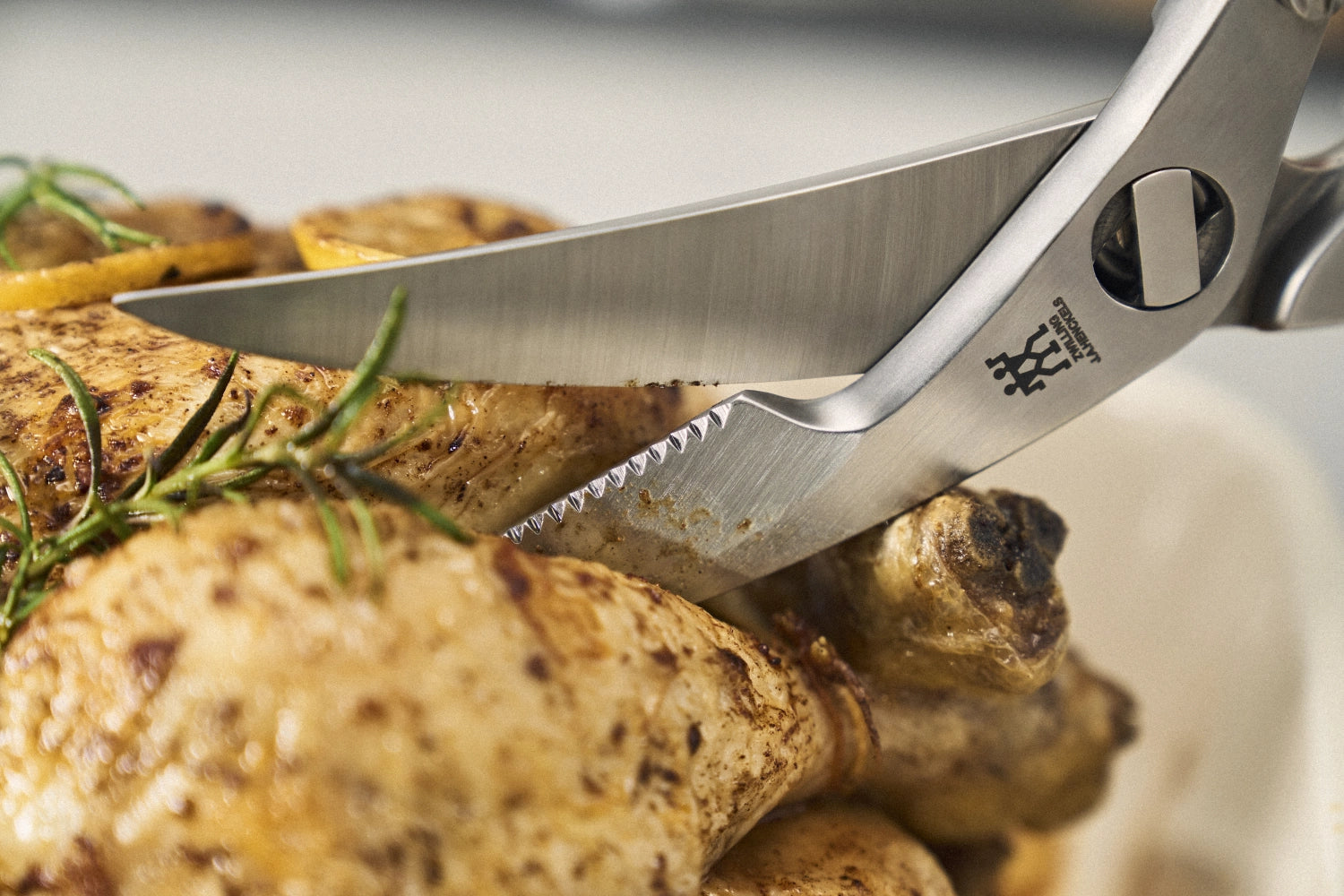 Hochwertige Geflügelschere von Zwilling Kitchen mit praktischem Aushebenagel, ideal für präzises Schneiden und einfache Handhabung in der Küche.