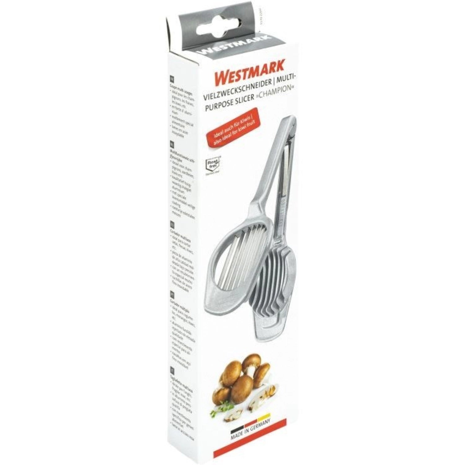 Vielzweckschneider Champion von Westmark, handliches Küchengerät mit kompakten Maßen 20x7x3cm, perfekt für präzises Schneiden und Stechen.