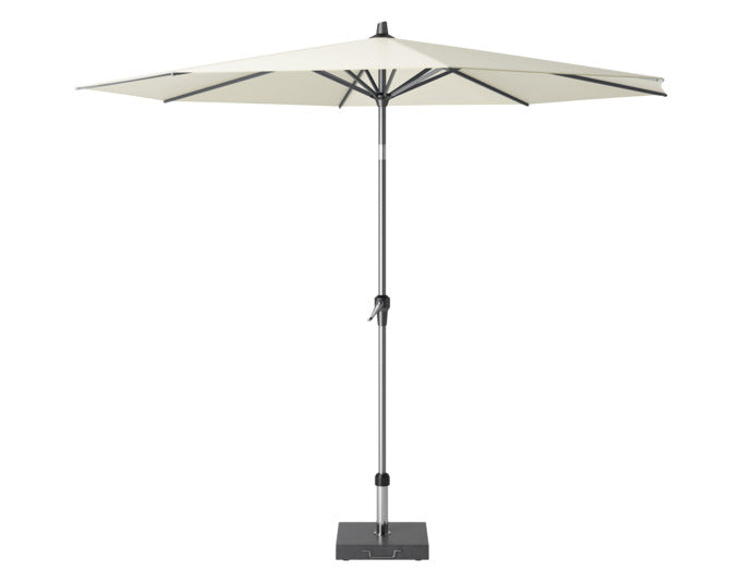 Stylischer PLATINUM SUN & SHADE Sonnenschirm Riva in ecru anthrazit, Ø 300 cm, perfekt für schattige Momente im Freien.