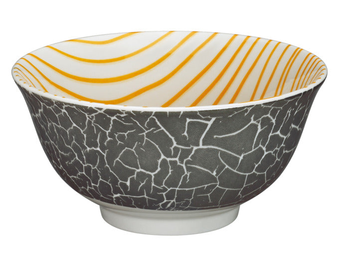 Elegante CILIO Bowl Amici aus hochwertigem Porzellan, 850 ml, Ø 18 cm, perfekt für Salate oder Beilagen, mit modernem, künstlerischem Muster.