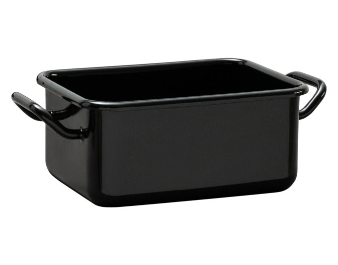 Kompakte RIESS Mini Back- und Servierform in elegantem Schwarz (15x11x7 cm) – ideal für kreative Backideen und stilvolles Servieren.